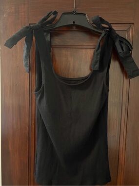 Target Black Tie-Shoulder Tank Top